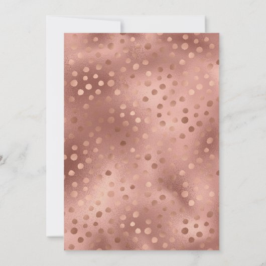 Rose Gold Foil Tiger Streifen jedes Alter Geburtst Einladung (Rückseite)