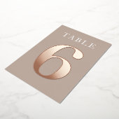 Rose Gold Foil Tischnummer (Gedreht)