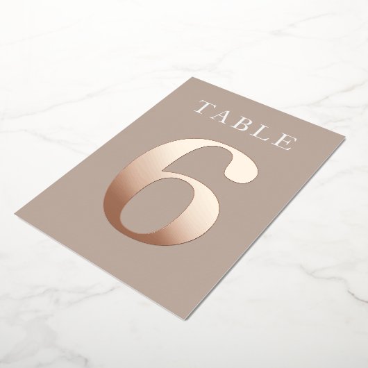 Rose Gold Foil Tischnummer (Gedreht)