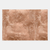 Rose Gold Foil und Glitzer Muster Geschenkpapier Set (Vorderseite 3)