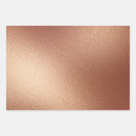 Rose Gold Foil und Glitzer Muster Geschenkpapier Set (Vorderseite 2)