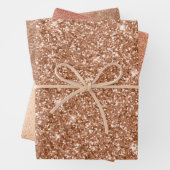 Rose Gold Foil und Glitzer Muster Geschenkpapier Set (Beispiel)