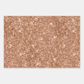 Rose Gold Foil und Glitzer Muster Geschenkpapier Set (Vorderseite)