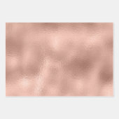 Rose Gold Foil und Glitzer Muster Geschenkpapier Set (Vorderseite 3)