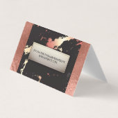 Rose Gold Foil und Marmormuster Visitenkarten (Rückseite)