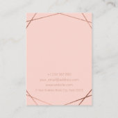 Rose Gold Foil Visitenkarte (Rückseite)