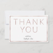 Rose Gold Foil Wedding Dankeschön Card Dankeskarte (Vorderseite)