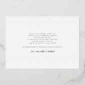 Rose Gold Foil Wedding Foto Danke Karte (Rückseite)