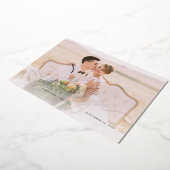 Rose Gold Foil Wedding Foto Danke Karte (Gedreht)