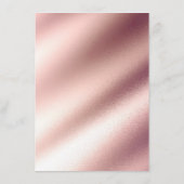 Rose Gold Foil Wedding Information Guest Begleitkarte (Rückseite)