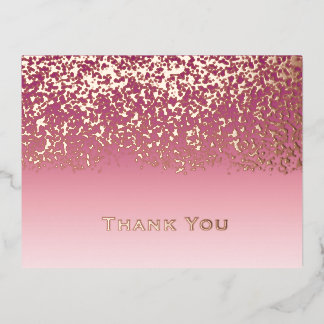 Rose Gold Foil Wedding Vielen Dank Folien Feiertagspostkarte