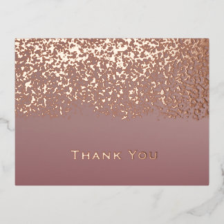 Rose Gold Foil Wedding Vielen Dank Folien Feiertagspostkarte