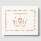 Rose Gold Foil Whimsical Fusion Gästebuch (Vorderseite)