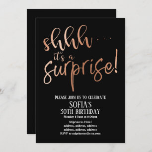 Rose Gold Foil , wie es ist ein überraschendes Par Einladung