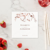 Rose Gold Foil Wildblume Frühjahrssonne Serviette (Beispiel)