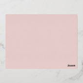 Rose Gold Foil Will You Be My Maid Of Honor? Pink Folien Feiertagspostkarte (Rückseite)