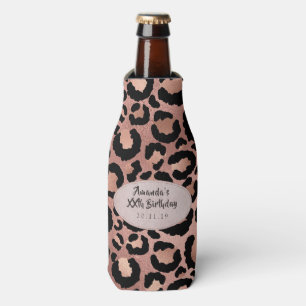 Rose Gold Folie Leopard Flecken Flaschenkühler