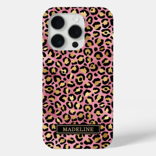 Rose Gold Folie Leopardenprint Monogramm Case-Mate iPhone Hülle