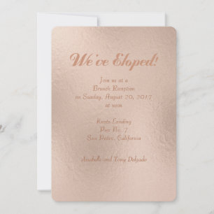 Rose Gold Folien-Effekt Wir haben uns heimlich ver Einladung