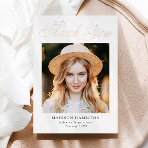 Rose Gold Folien Schrift Abschieds Danksagungskart Folieneinladung