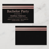 Rose Gold Foods Streifen Bachelor Party Ticket (Vorne/Hinten)