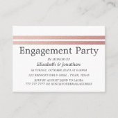 Rose Gold Foods Stripes Engagement Party Ticket (Vorderseite)