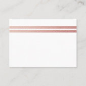 Rose Gold Foods Stripes Engagement Party Ticket (Rückseite)