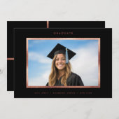 Rose Gold Fossil Modernes Foto für Minimalistische Ankündigung (Vorne/Hinten)