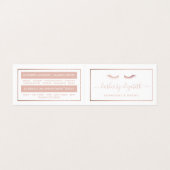 Rose Gold Fossilien Schönheit Makeuty Visitenkarten (Außenseite Aufgefaltet)