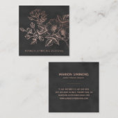 Rose Gold Fossilienmuseum Quadratische Visitenkarte (Vorne/Hinten)