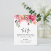 Rose Gold Foto Beileid Dankeskarte (Stehend Vorderseite)