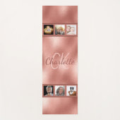 Rose Gold Foto Collage Monogramm Yogamatte (Vorderseite)