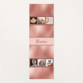 Rose Gold Foto Collage Name Yogamatte (Vorderseite)