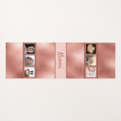 Rose Gold Foto Collage Name Yogamatte (Vorderseite (Horizontal))