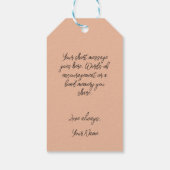 Rose Gold Foto Design High School Abschluss Geschenkanhänger (Rückseite)