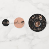 Rose Gold Foto Design High School Abschluss Konfetti (Rückseiten)