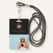 Rose Gold Fotograf Logo | Foto Ausweis (Vorderseite mit Schlüsselband)