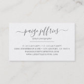 Rose Gold Fotograf Logo | Unverkennbar Visitenkarte (Rückseite)