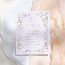 Rose Gold Frame Elegantes Quinceñera Foto