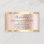 Rose Gold Frame Eventplaner Elegant Visitenkarte (Rückseite)