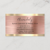 Rose Gold Frame Eventplaner gebürstet Visitenkarte (Rückseite)