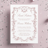 Rose Gold Französischer Rahmen Sweet 16 Geburtstag