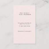 Rose Gold Frau Nicky The Barber Visitenkarte (Rückseite)