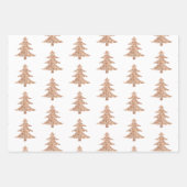 Rose Gold Frohe Weihnachtsbaum Sparkle Glitzer Geschenkpapier Set (Vorderseite 2)