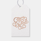 Rose Gold Frohe Weihnachtsgeschenke Tag Geschenkanhänger (Vorderseite)