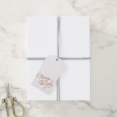 Rose Gold Frohe Weihnachtsgeschenke Tag Geschenkanhänger (Mit Garn)