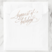 Rose Gold Frohes Oval Stickers (Tasche)