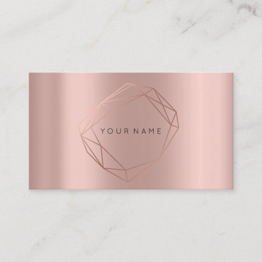 Rose Gold Frühporale Rahmen Lux Kupfer Peach Visitenkarte (Vorderseite)