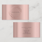 Rose Gold Frühporale Rahmen Lux Kupfer Peach Visitenkarte (Vorne/Hinten)