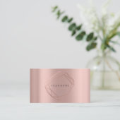 Rose Gold Frühporale Rahmen Lux Kupfer Peach Visitenkarte (Stehend Vorderseite)